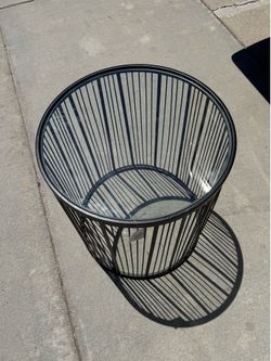 Brand New Glass & Metal Side Table