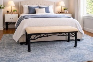 Ottoman and End Table