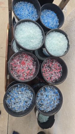 Fire Pit Glass Fire Glass reflective Fireplace Glass Colored Glass