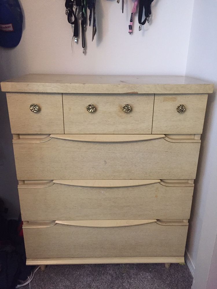 Wood Four Drawer Dresser