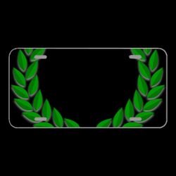 License Plate Novelty Car Front Olive Leaves Branches Wreath