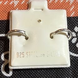 Round (little) Hoop Earrings Slvr