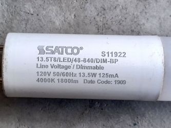 Satco S11922 T8 LED Tube Light 4ft Dimmable x56