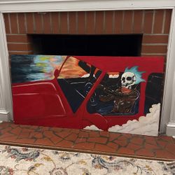 Large Local Artist Painting on Wood