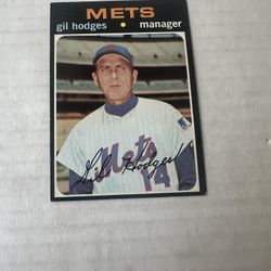 1971 Topps Gil Hodges 183 Baseball Card Ex Mint 