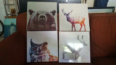 4 piece wall art *new*