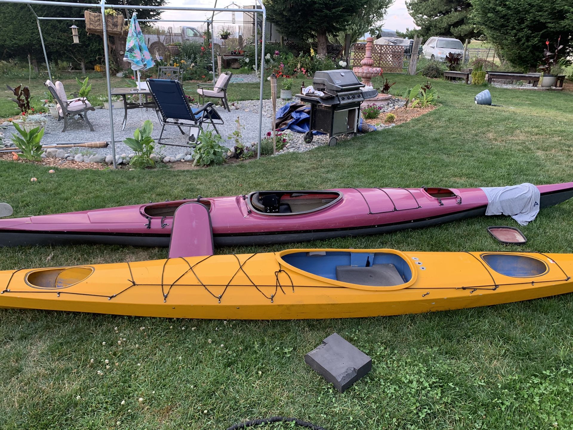 Two fiberglass sea kayaks 18ft 1500 OBO for Sale in Redmond, WA OfferUp