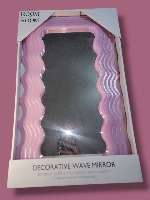 Pink Wave Mirror