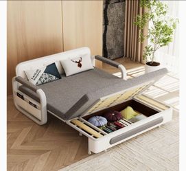 Modern Convertible Sofa Bed with Storage – Like New