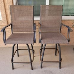 Pair Of Outdoor Patio Pool Bar Chairs 30" 