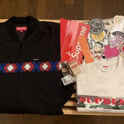 New Supreme Jacket + Tee + Stickers + Accessories - All Together 170