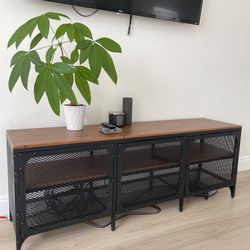 Metal and Wood TV Stand / Media Center