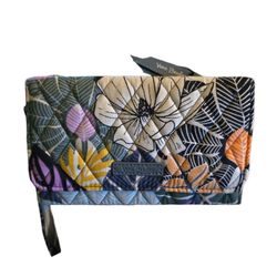 Vera Bradley Rfid Smartphone Wristlet Palm Floral Wallet