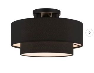 Livex Lighting Bainbridge 3 - Light Semi-Flush Mount in Black - brand new