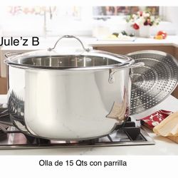 Princess House Olla Con Parrilla De 15 Qts Nueva En Su Caja 
