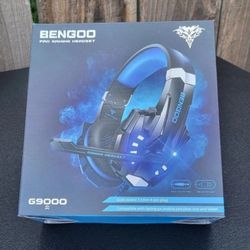 BENGOO G9000 Pro Gaming Headset – New Not-Opened Factory Sealed, Noise-Cancel Mic, Multi-Platform