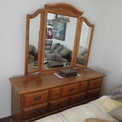 Wood Bedroom Set. No Bed Included 