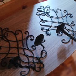 Vintage Cast Iron  Home Interior Candle Holders