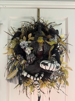 Oversized Halloween Wreath 27 in x 24 in High Quality One-of-a-Kind Custom Made
