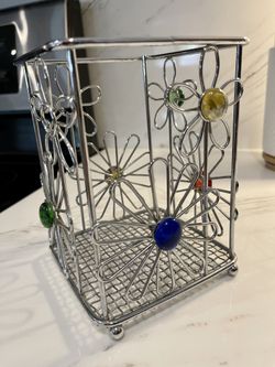 Napkin Holder  And  Utensils Holder. 