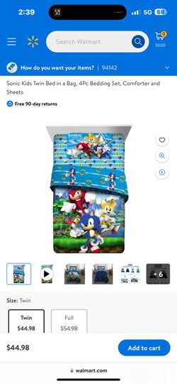 Sonic Twin Comforter 