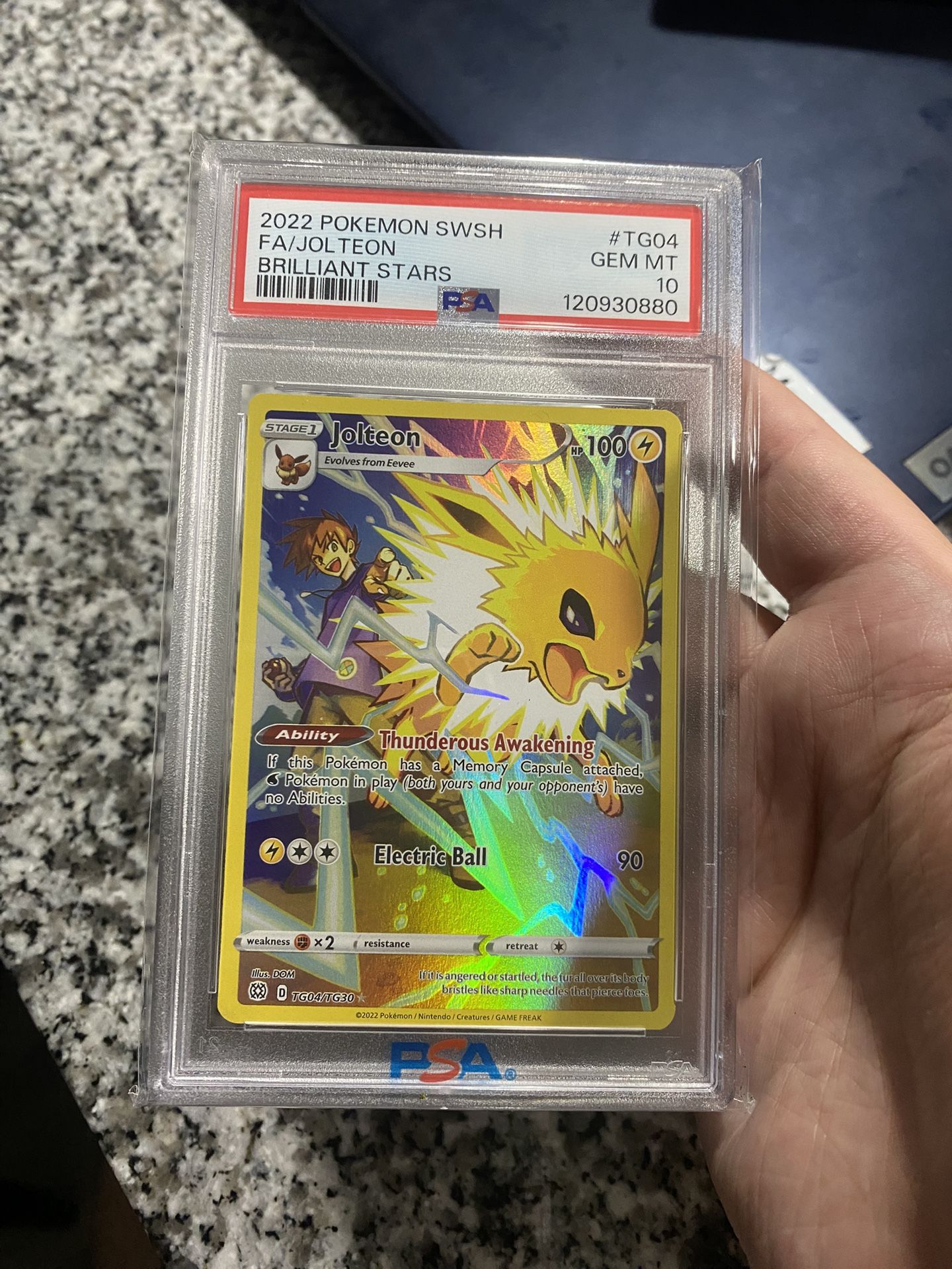 Pokemon Jolteon Trainer Gallery Tg04 Brilliant Stars Psa 10