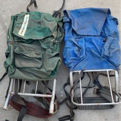 Vintage Hiking Camping Explorer Backpacks Aluminum Frame