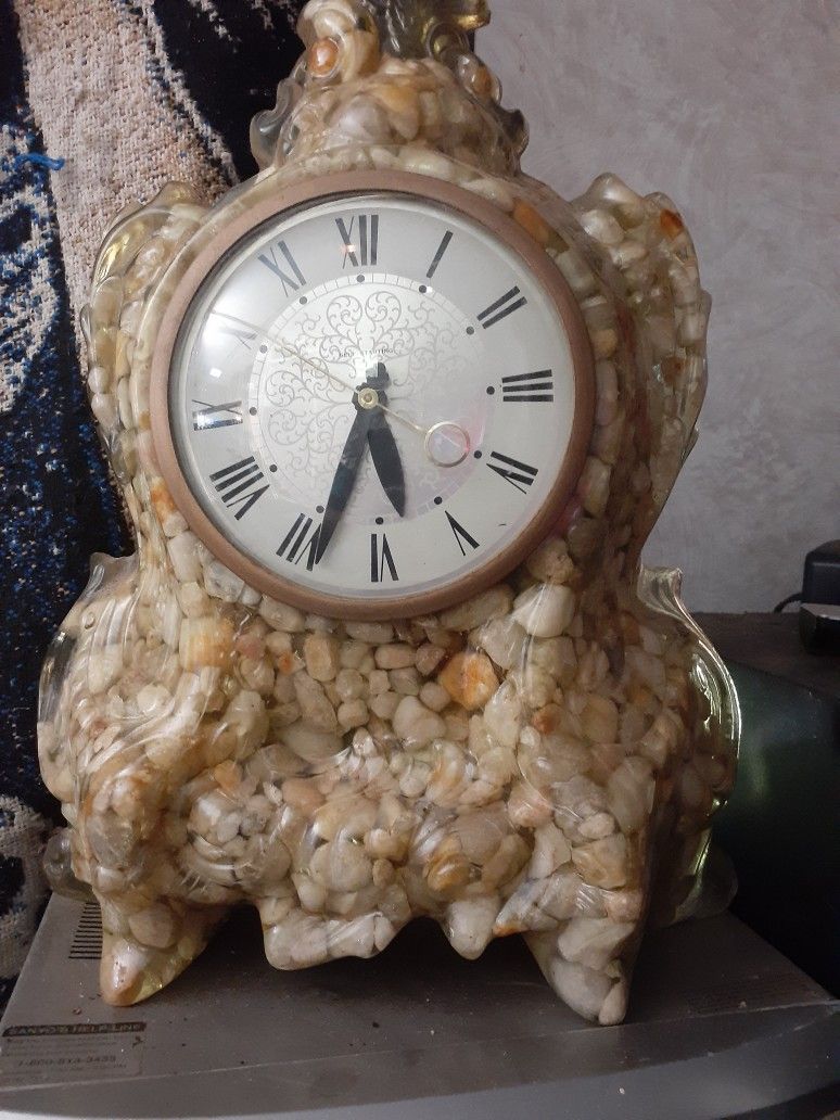 Stone Ceramic Mantle Clock