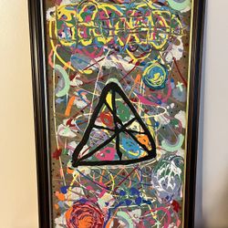 Hand Painted Painting With Wood Frame