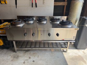 5-burner commercial Chinese/wok gas range