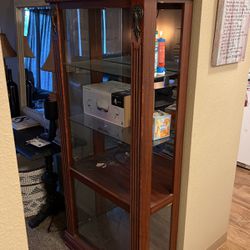 Vintage Armoire Glass Cabinet