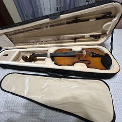 Cecilio Brown Classic High Quality Varnish Antique Natural Wood Violin With Case