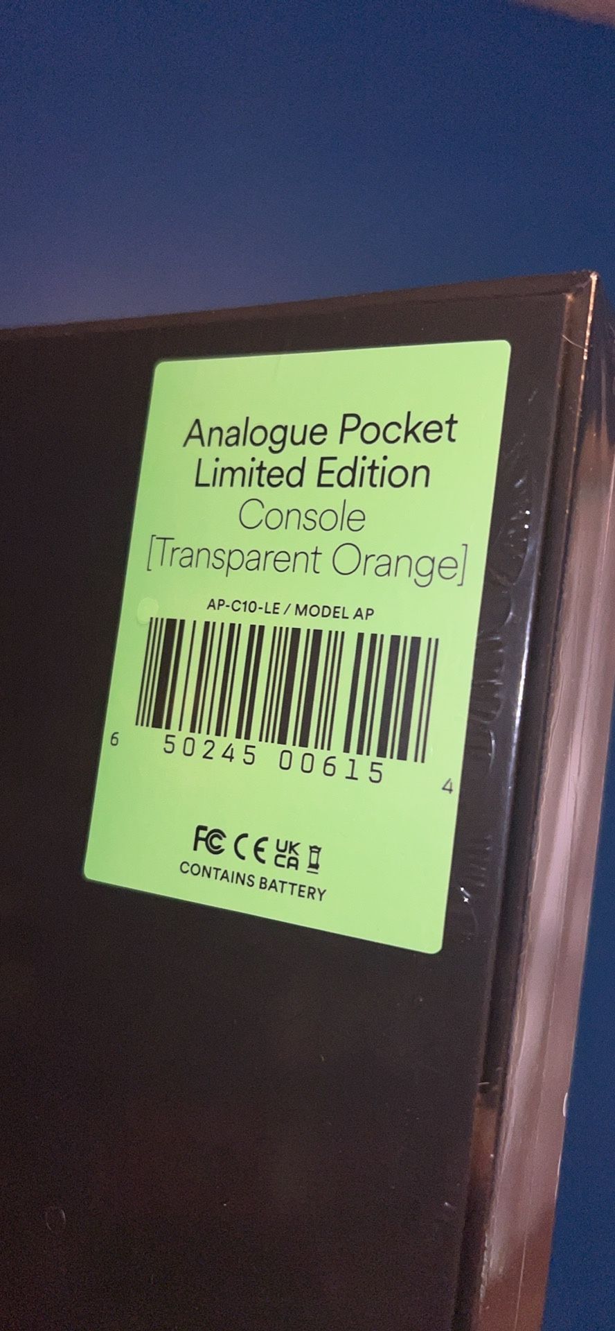 Analogue Pocket transparent orange brand new unopened modern Gameboy plays Nintendo games