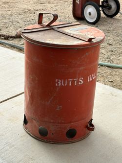 Metal Cigarette Safety Can With Foot Opener