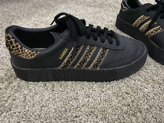 Adidas Sambarose Cheetah Platform Sneakers