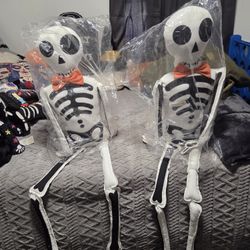 Two Sitting Skeletons 