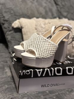 White Platforms Size 9