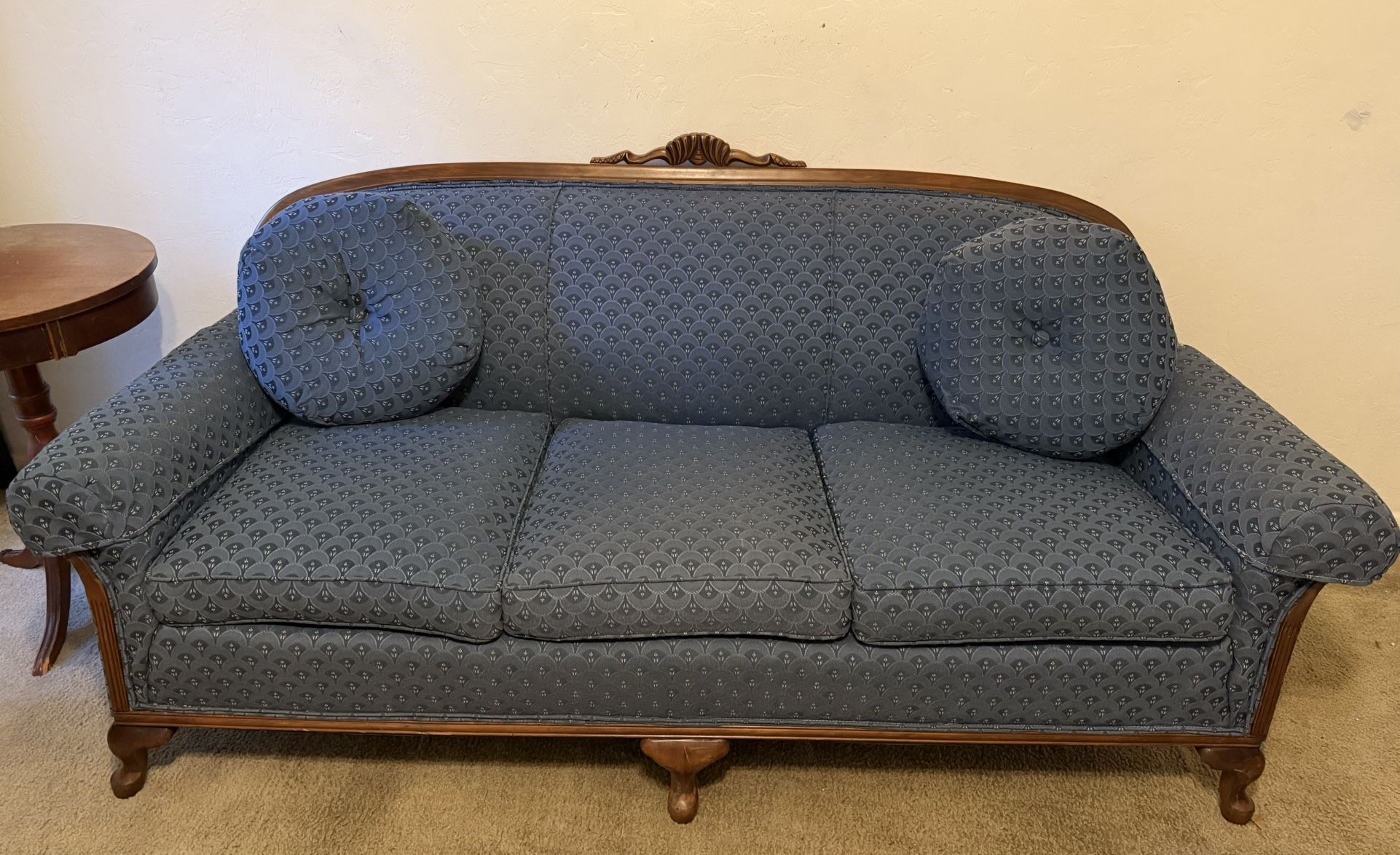 Antique Sofa, Arm Chair & Ottoman Set