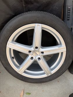 Vision 18" Silver 5-Spoke Wheel with Tire