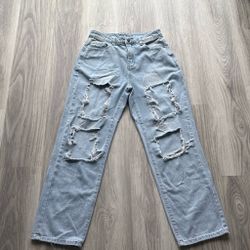 Pick up only ripped jeans