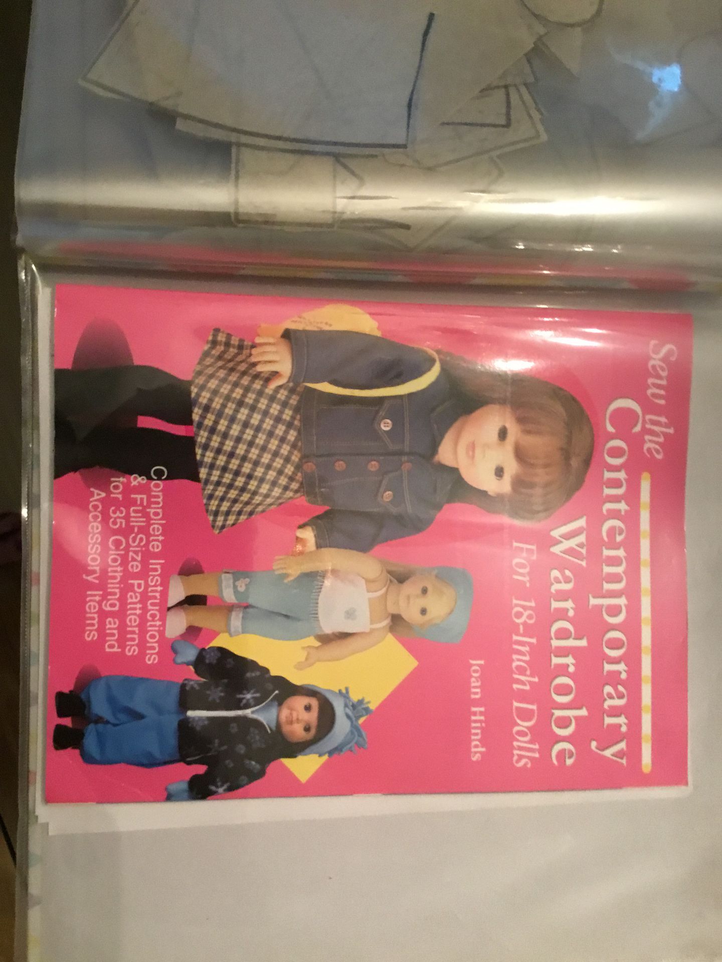 12 x 12 scrapbook of doll patterns