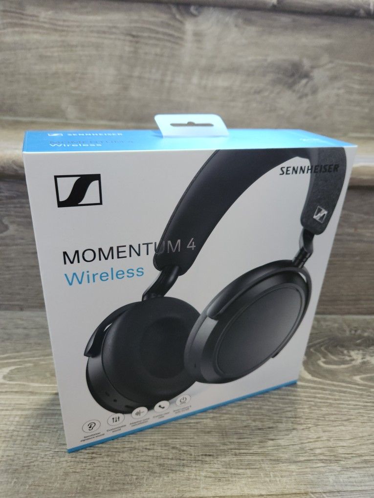 Sennheiser - Momentum 4 Wireless Adaptive Noise-Canceling Over-The-Ear Headphones - Black