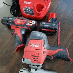 Milwaukee Jig Saw Impact Drill Driver Battery Charger Tool 