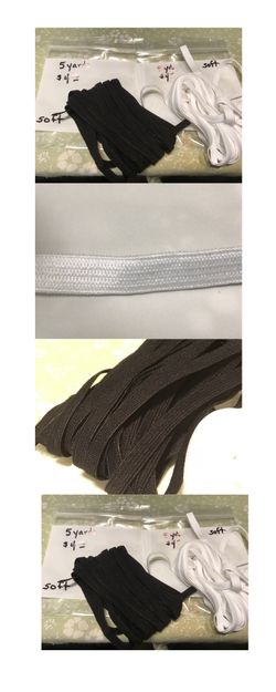 Soft 1/4” elastic. So nice on the skin! Perfect for masks, 5 yards is $4