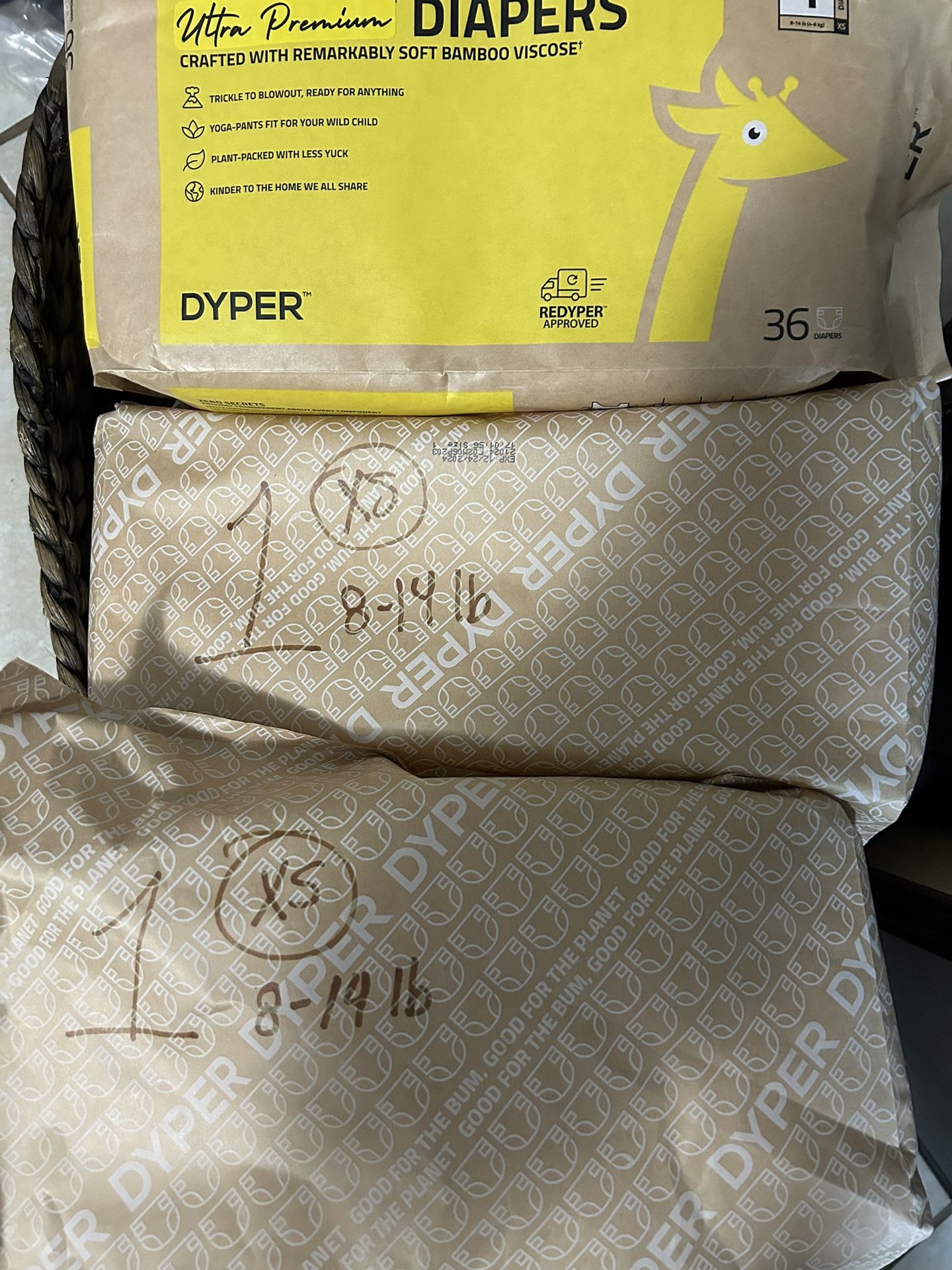 Dyper Diapers Size 1