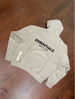 Authentic ✅ Fear of God Essentials Dark Oatmeal Hoodie