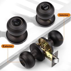 probico 6 pack bronze Door knobs with Lock