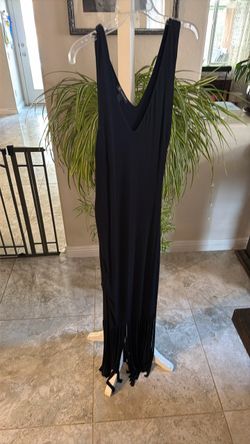 Long sexy black vaca dress. Size large