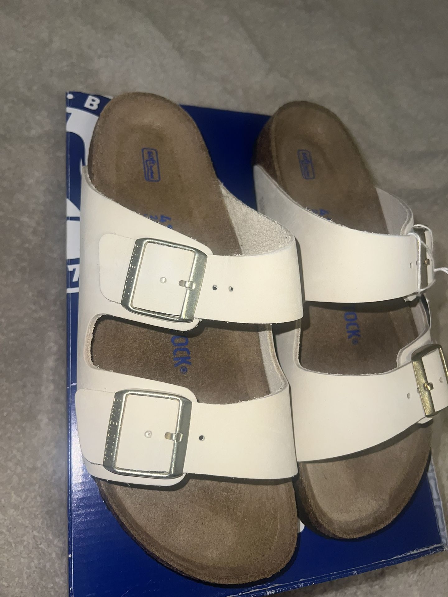 Birkenstock Arizona Nubuck Leather Ecru 10 women’s