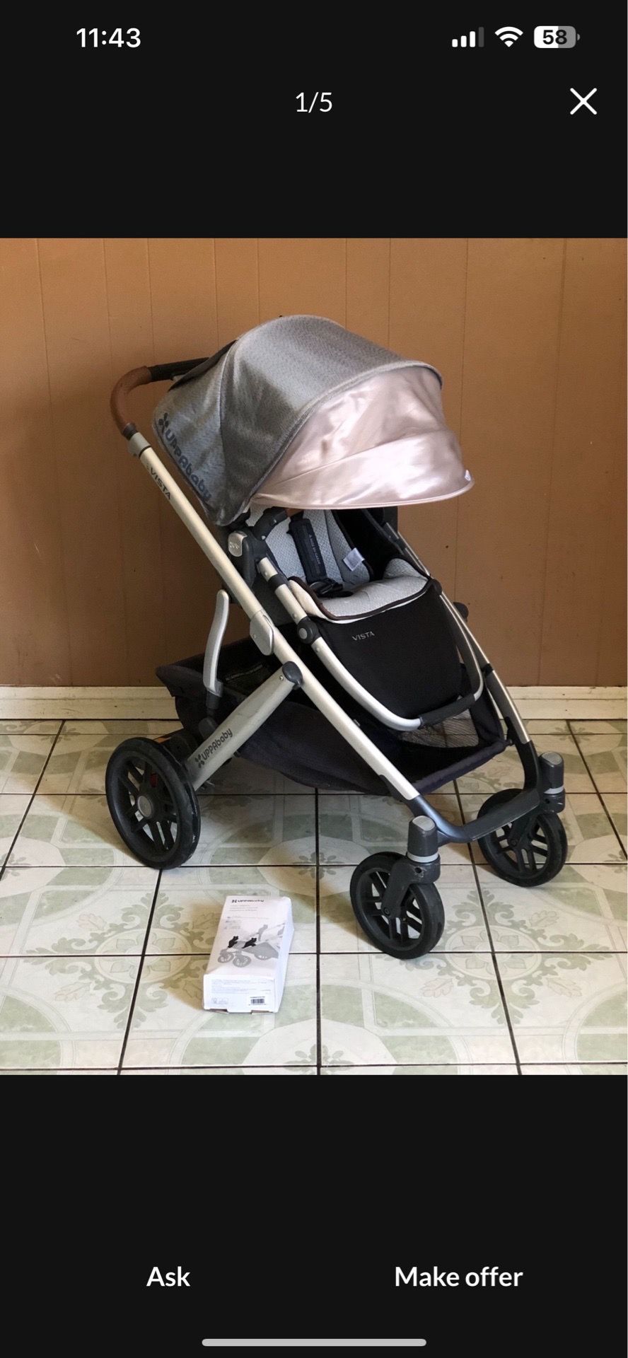 UPPA BABY STROLLER AND BASSINET!!!